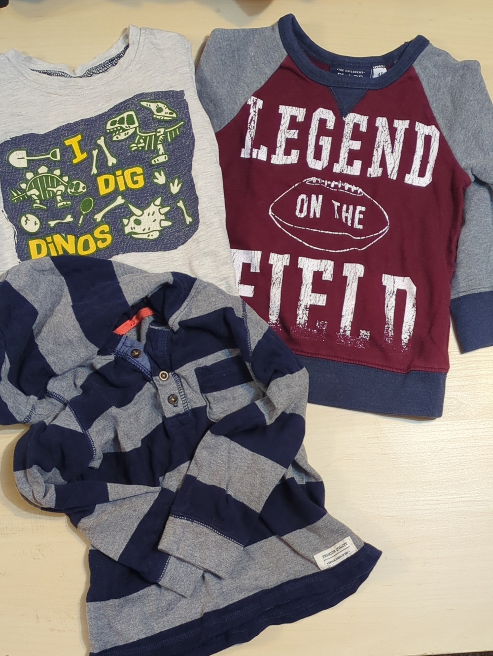 3 Boys Long Sleeve Tops